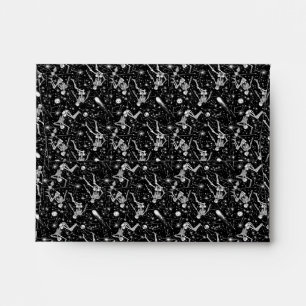 Skeletons in space background  envelope