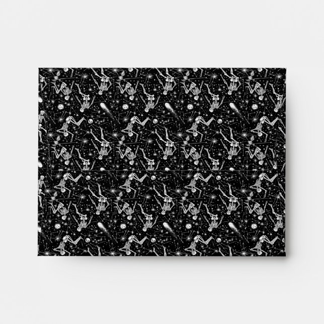 Skeletons in space background  envelope (Back (Top Flap))
