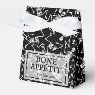 Skeletons on Black Halloween Favor Box