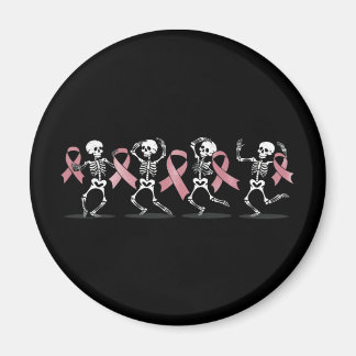 skeletons performing a lively dance magnet