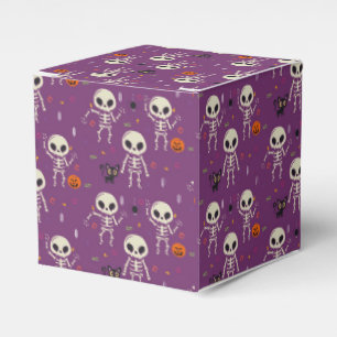 Skeletons, Pumpkins and Black Cats Favor Box