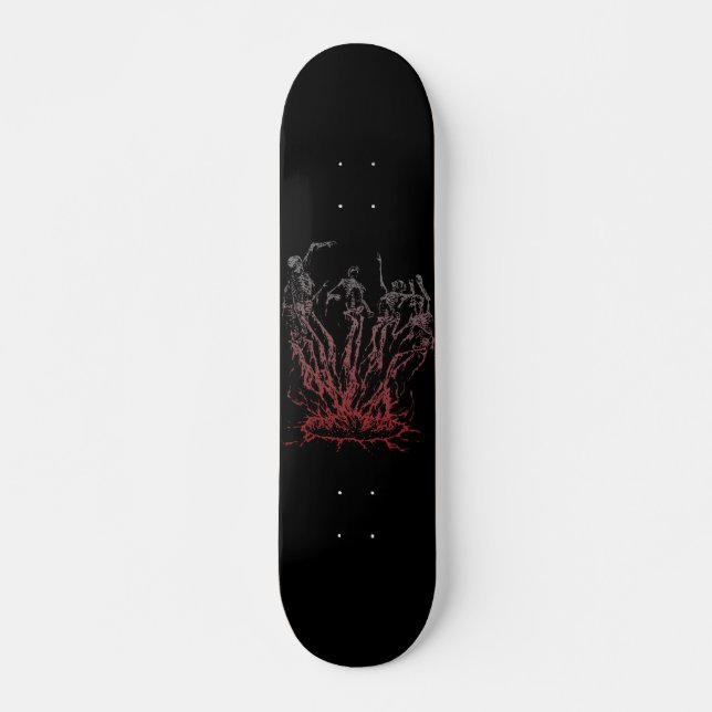 Skeletons Rising from Flames Skateboard (Front)