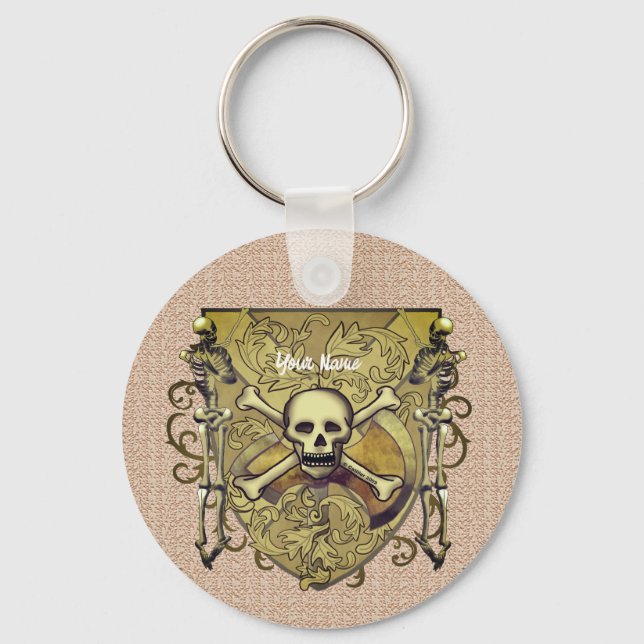 Skeletons Shield  Keychain (Front)