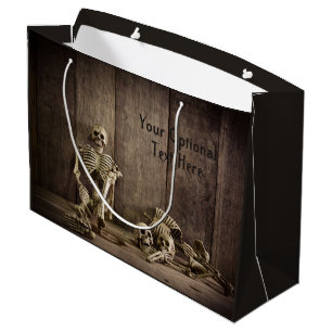 Skeletons texte personnalisé grand sac cadeau