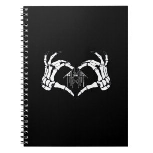 Skeletons Token Heart Hands Notebook