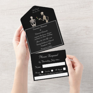 Skeletons Until Death Do Us Part All In One Invitation