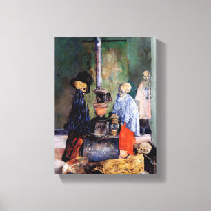 Skeletons Warming Themselves Canvas Print