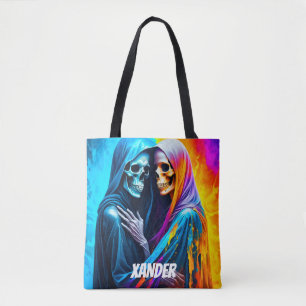 Skeletons Wrapped in a Rainbow Personalized Tote Bag