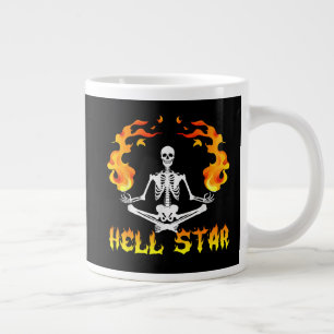 Skeletons Yoga Become Hell Star Large Coffee Mug