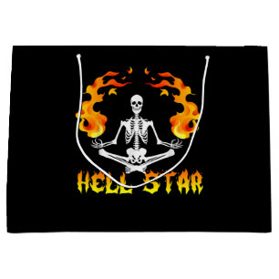 Skeletons Yoga Become Hell Star Large Gift Bag