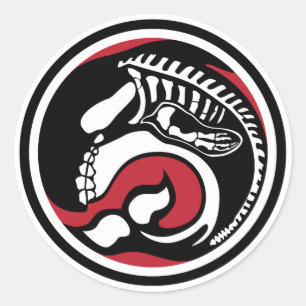 skelewhale classic round sticker