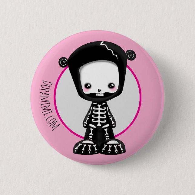 SkellieMimi 2 Inch Round Button (Front)