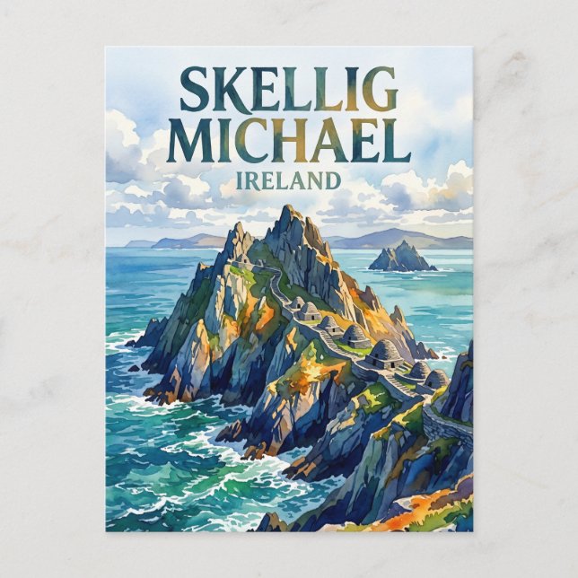 Skellig Michael, Portmagee, County Kerry, Ireland Postcard (Front)