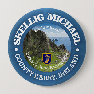 Skellig Michael (rd) 4 Inch Round Button