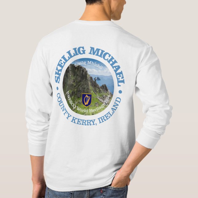 Skellig Michael (rd) T-Shirt (Back)