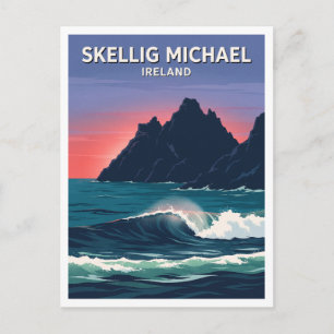 Skellig Michael Western Cliffs Portmagee Ireland Postcard