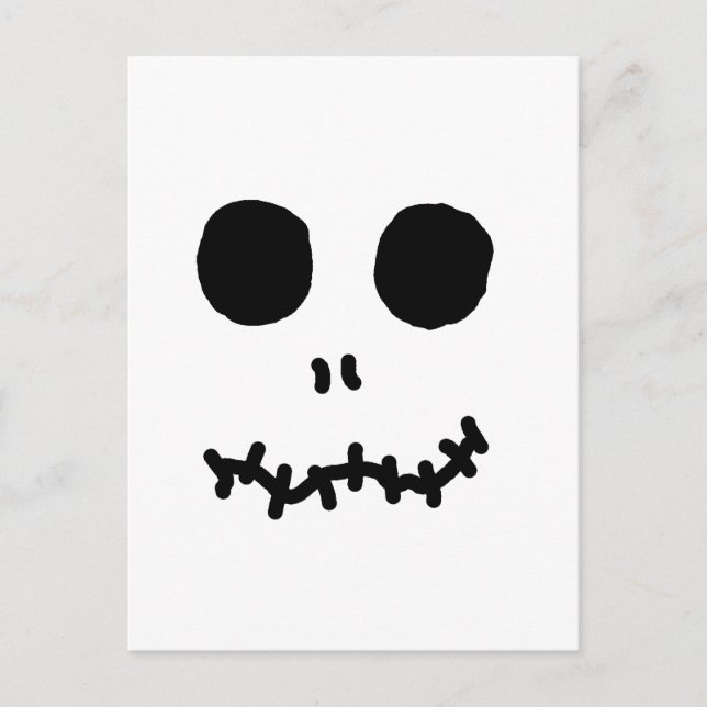 Skellinigtonesk Halloween Face Hallow Eyes Postcard (Front)