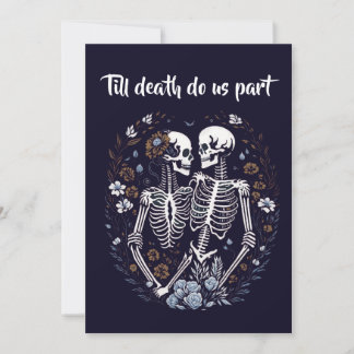 Skelton Lovers til death do us part Holiday Card