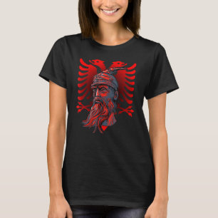 Skenderbeg Albania And Kosovo Flag For Proud Alban T-Shirt