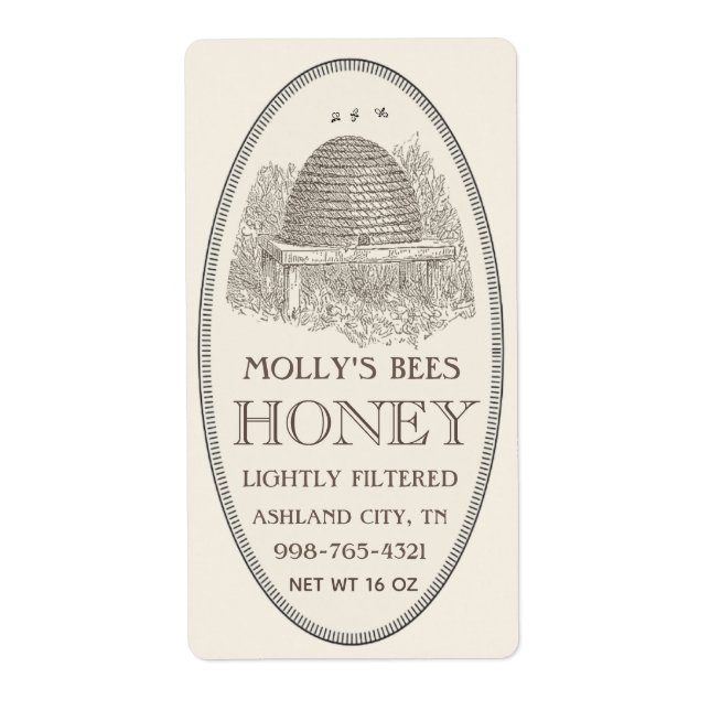 Skep de miel avec expédition frontière ivoire (Devant)