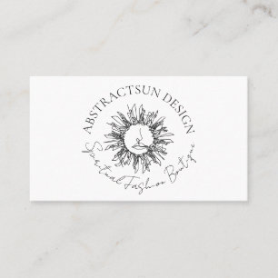 Sketch Abstract Spiritual Celestial Sun Business Card