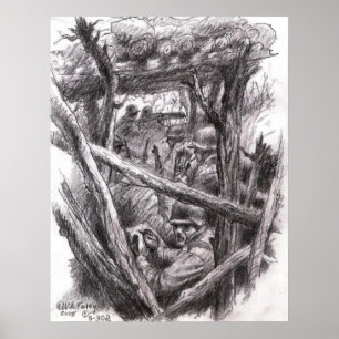 Sketch Artist Rifleman Poster