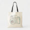 sketch camera tote bag