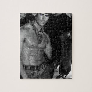 Sketch:  Cowboy & Horse Jigsaw Puzzle