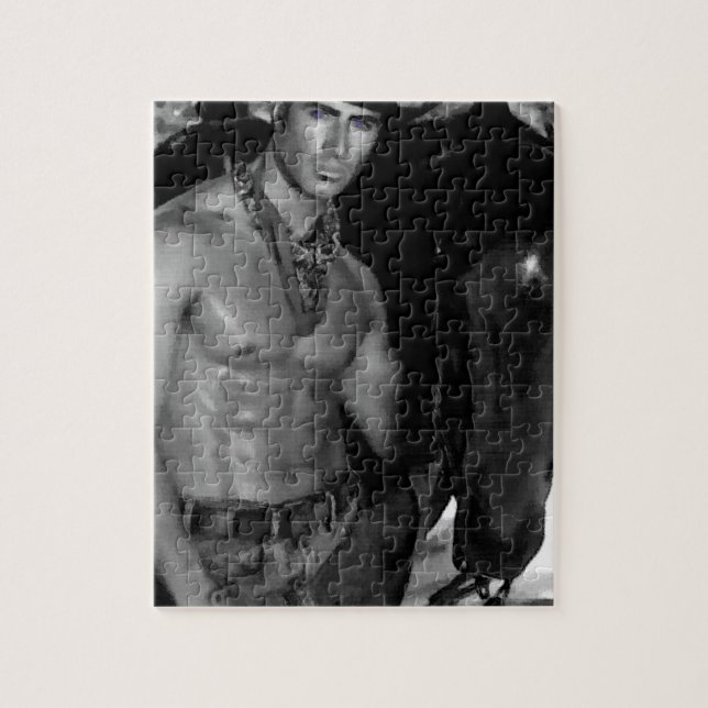 Sketch:  Cowboy & Horse Jigsaw Puzzle (Vertical)