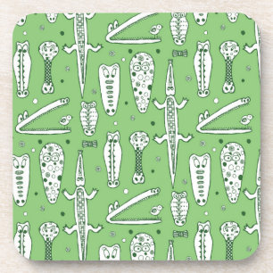 Sketch Crocodile Pattern Coaster