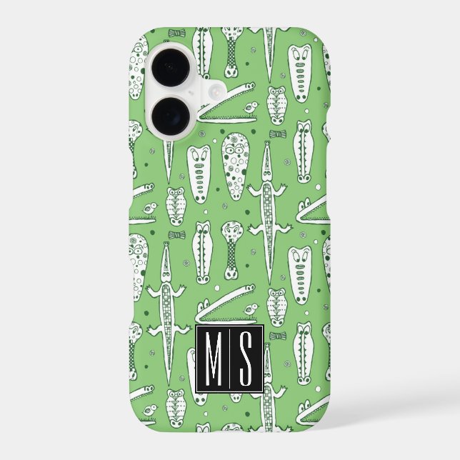 Sketch Crocodile Pattern | Monogram (Back)