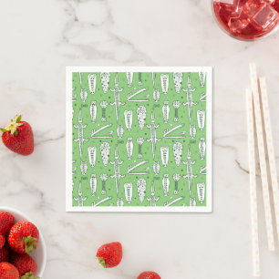 Sketch Crocodile Pattern Napkin