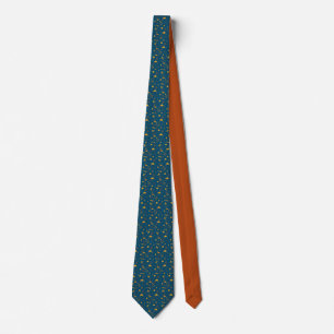 Sketch Flower Saffron & Brick Neck Tie