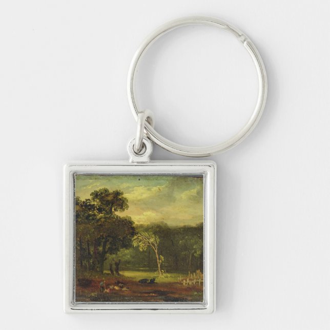 Sketch from Nature in Sion Park, 1819 (oil on card Keychain (Front)