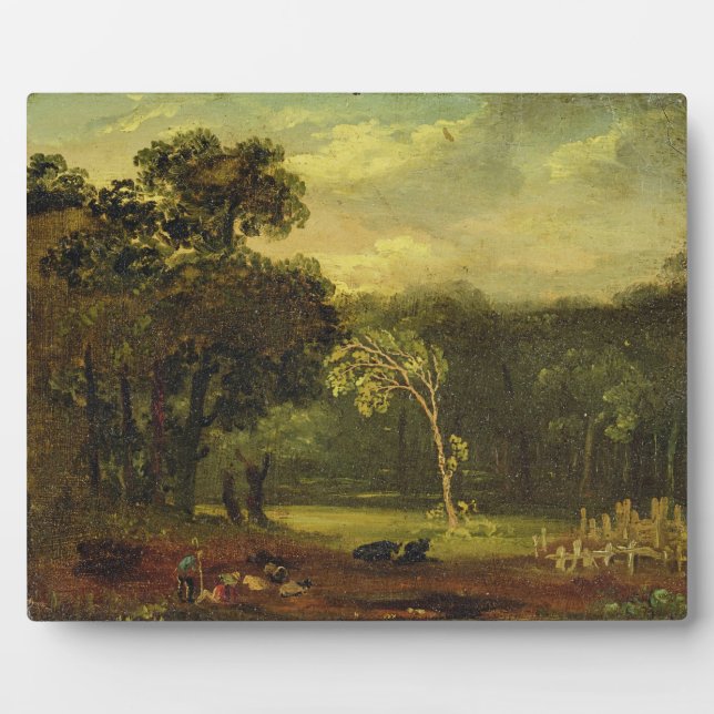 Sketch from Nature in Sion Park, 1819 (oil on card Plaque (Front)