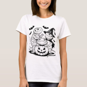 Sketch Halloween Bearded Dragon Trio T-Shirt