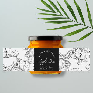 Sketch Homemade Apple Jam Wrap-around Label