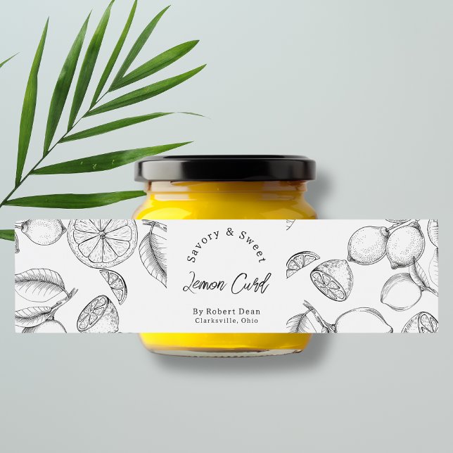 Sketch Homemade Lemon Curd Wrap-around Label (Creator Uploaded)