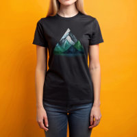 Sketch lines a geometric triangular mountain land
