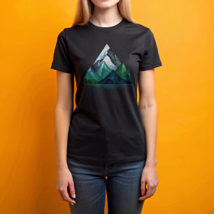 Sketch lines a geometric triangular mountain land Tri-Blend shirt