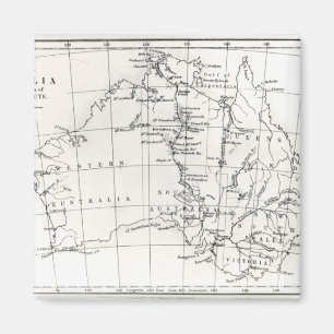 Sketch map of Australia Magnet