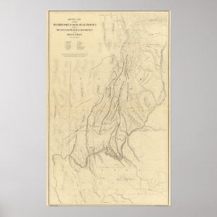 Sketch Map showing The Faults Poster