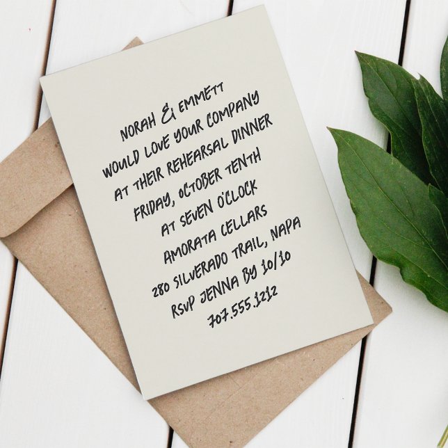 Sketch Marker Rehearsal Dinner Invitation (Creator Uploaded)