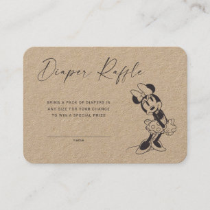 Sketch Minnie Mouse   Diaper Raffle Insert Card