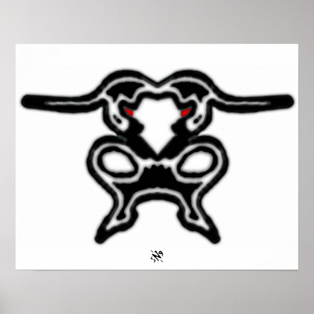 Sketch of a jumping bull poster (Front)