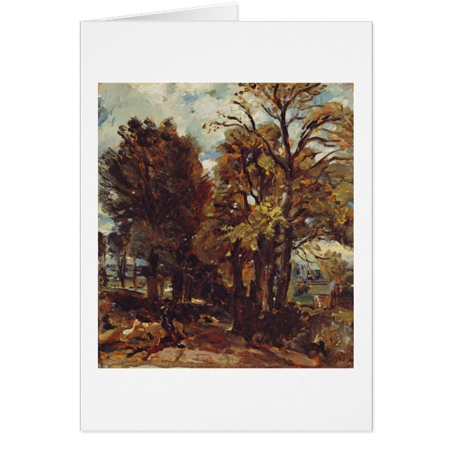 Sketch of a Lane at East Bergholt, c.1810 (oil on (Front)