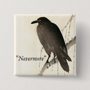 Sketch of a raven - "Nevermore" 2 Inch Square Button