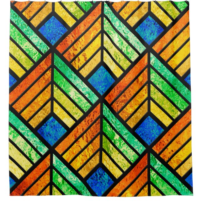 Sketch of a stained glass window. Seamless pattern (Front)