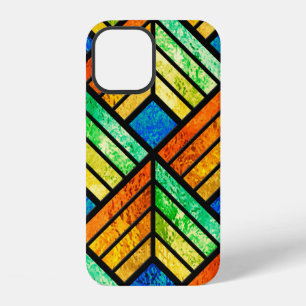 Sketch of a stained glass window. Seamless pattern iPhone 12 Case