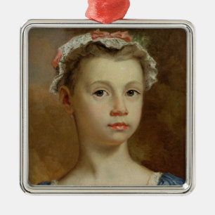 Sketch of a Young Girl, c.1730-40 (oil on canvas) Metal Ornament